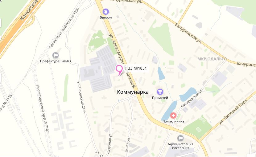 Схема проезда поселок Коммунарка