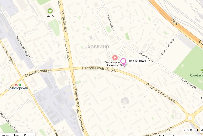 Схема проезда Беломорская